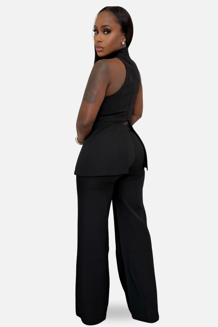The Noelle Cutout Pant Set [Black] ONLINE ONLY