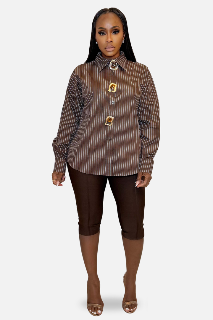 Sculpted Bandage Capri Leggings [Chocolate Brown]