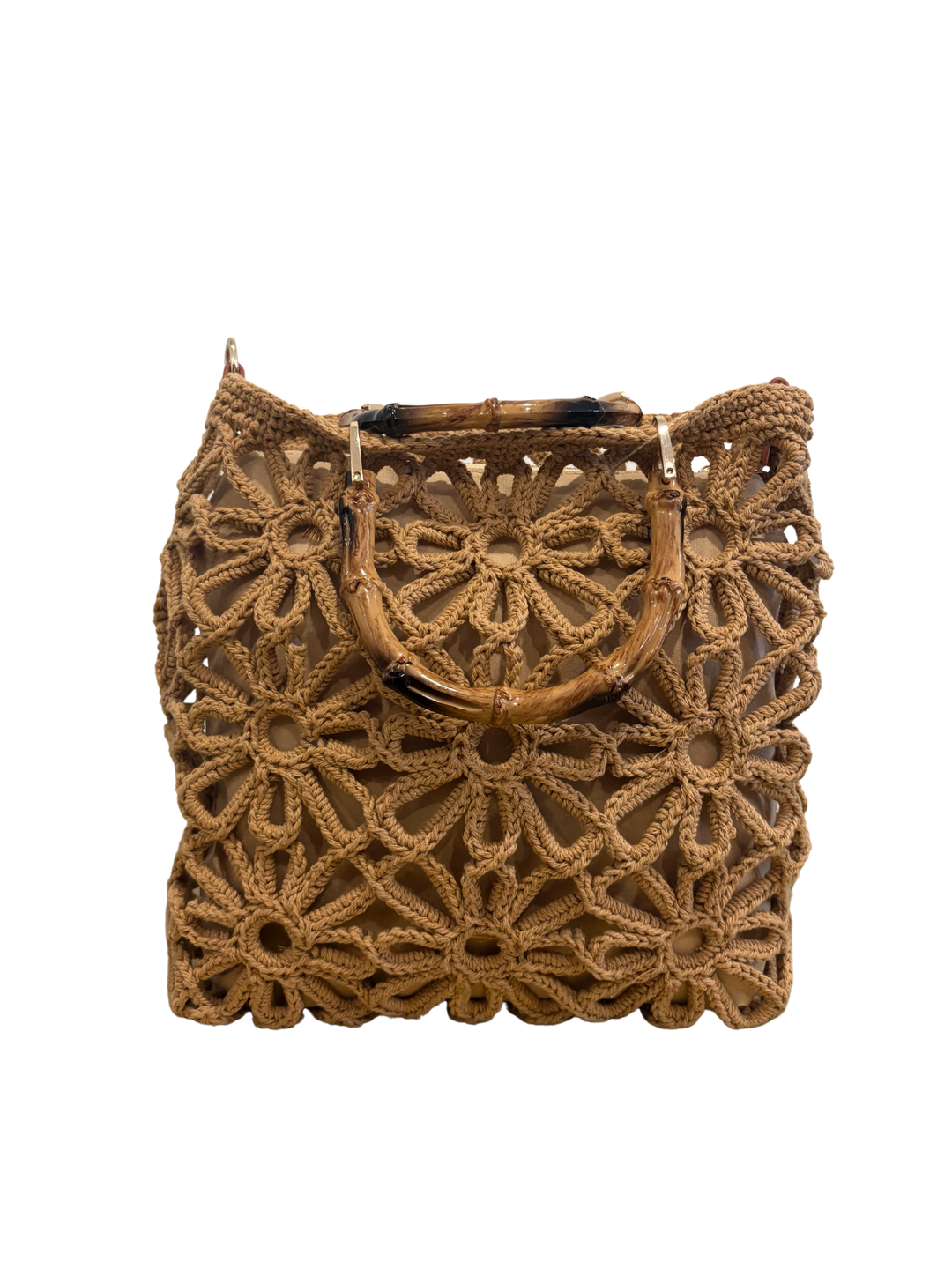 The Daisy Crochet Straw Tote