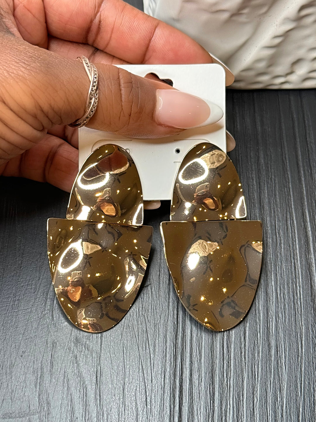 Two Shaped Nugget Earring