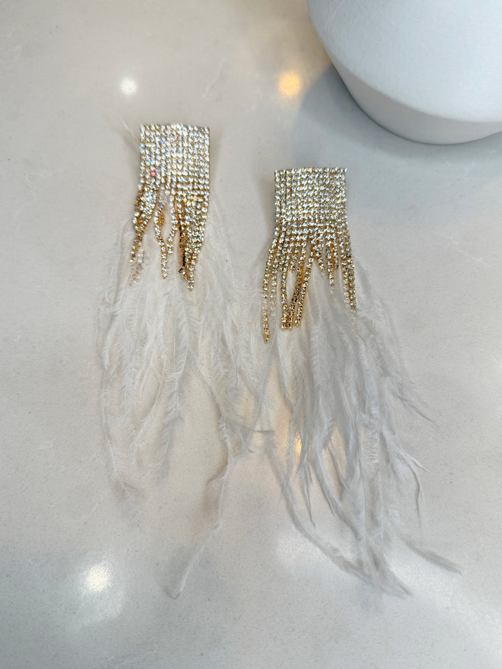 Feather Diamond Earrings