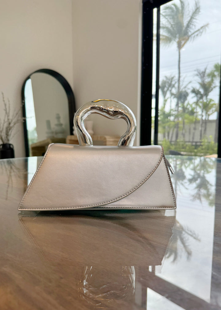 Asymmetrical Lap Over Rectangle Clutch