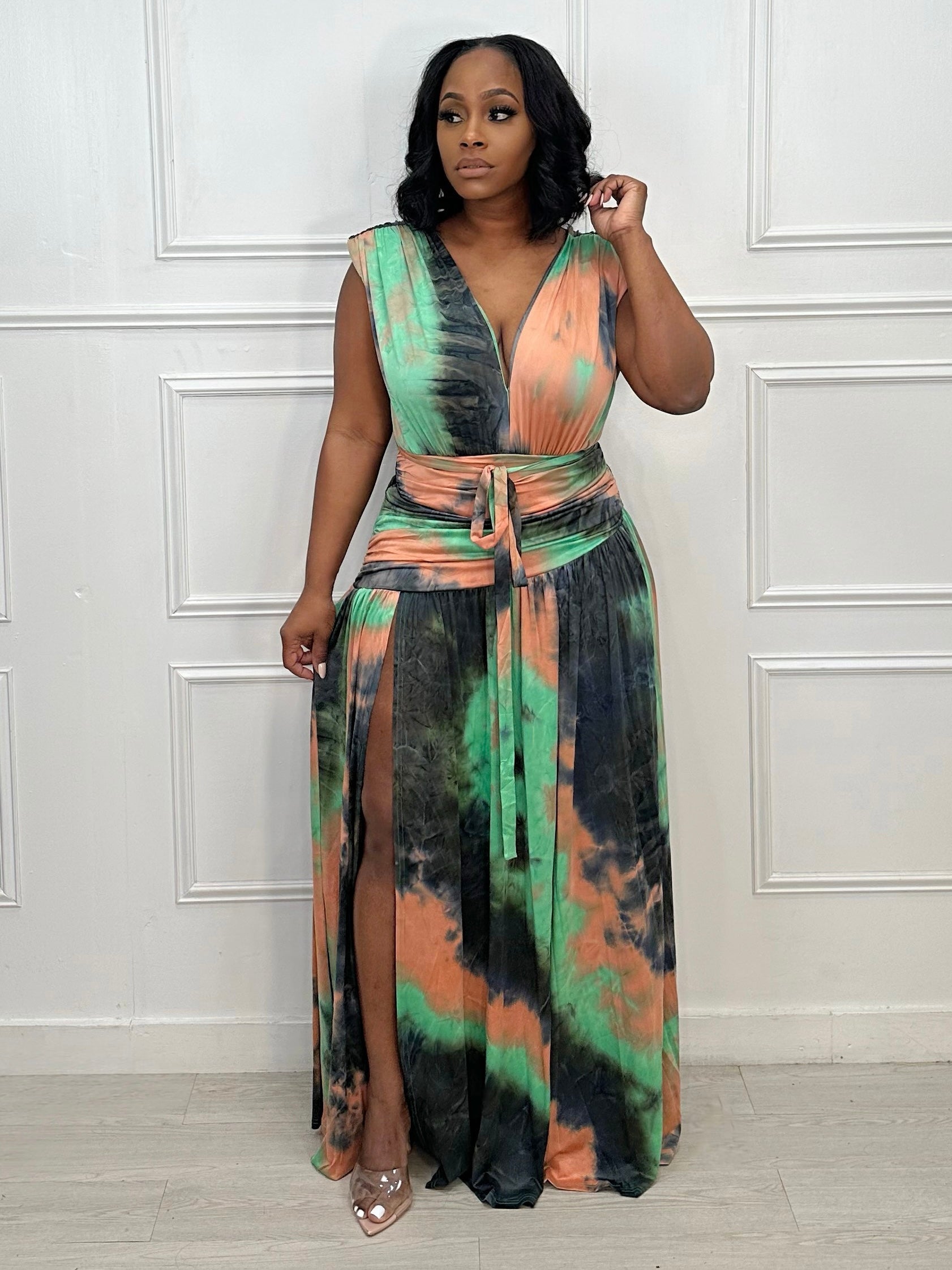 Ombre green dress sale