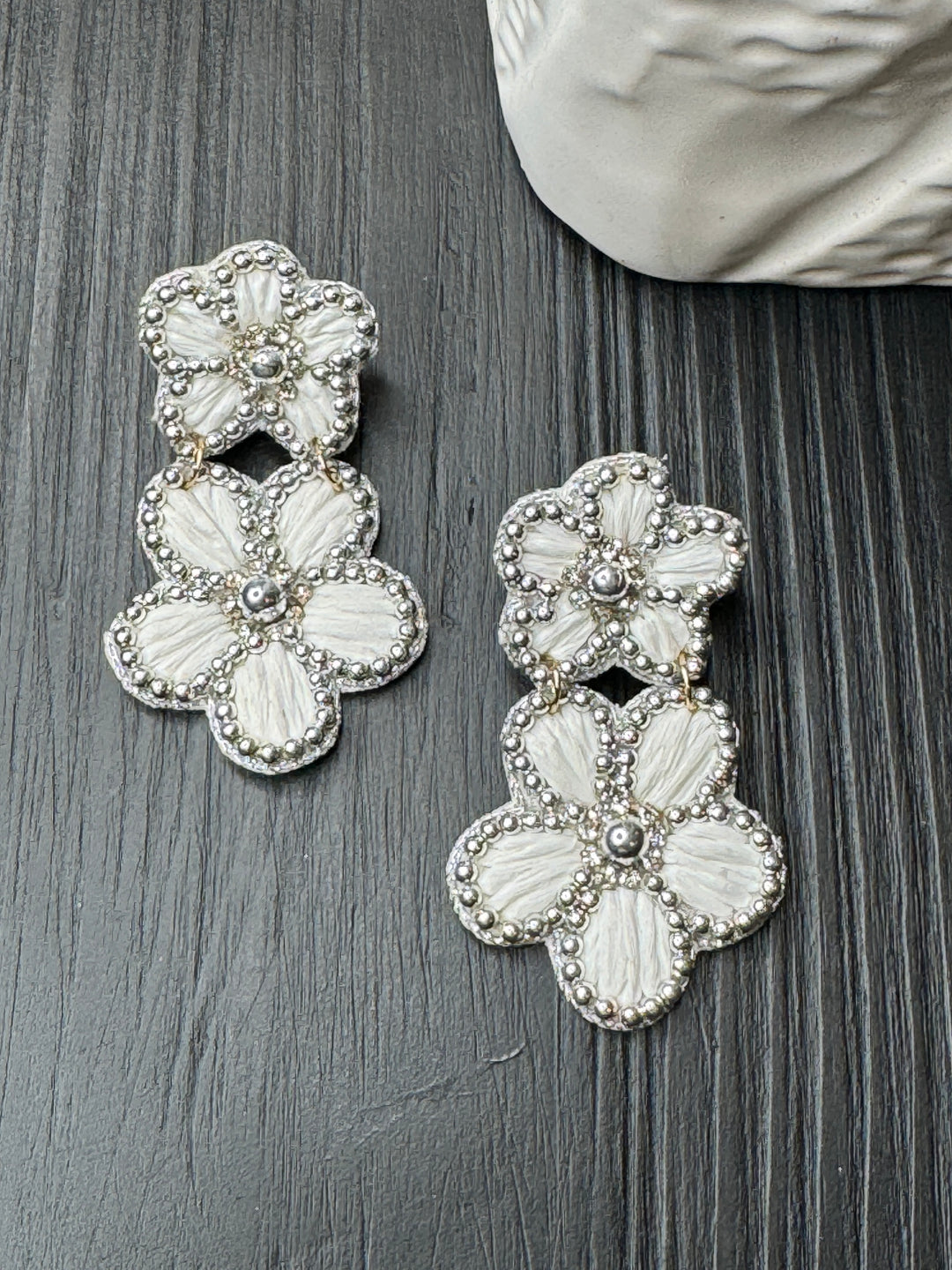 Double Floral Drop Earrings