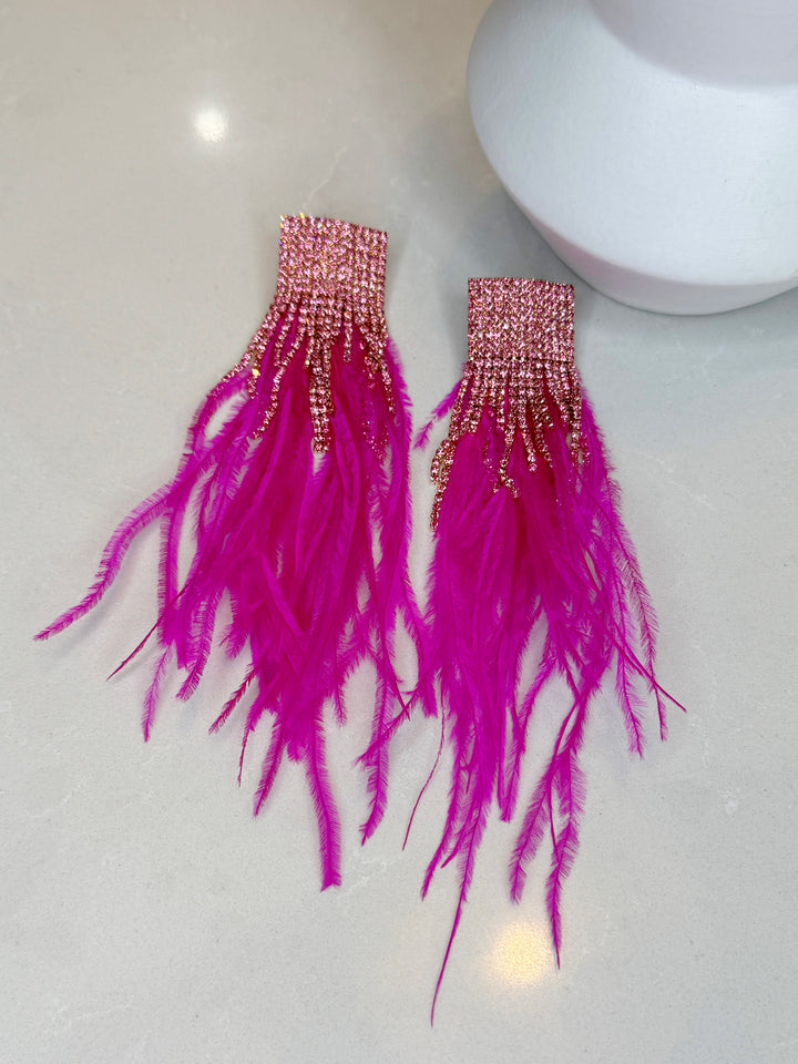 Feather Diamond Earrings