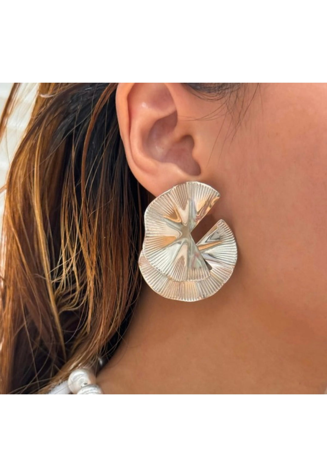 Stainless Steel Floral Earring