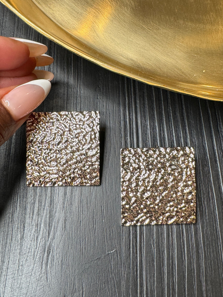 Square Nugget Earrings