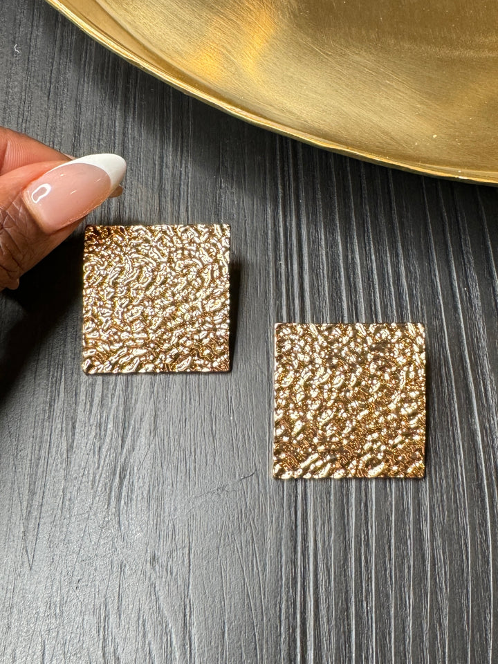 Square Nugget Earrings