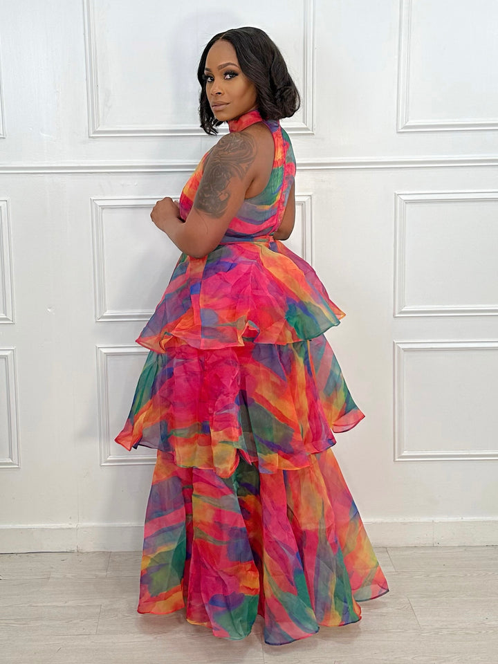 Evening Ventures Tulle Skirt Set (Pink Multi)