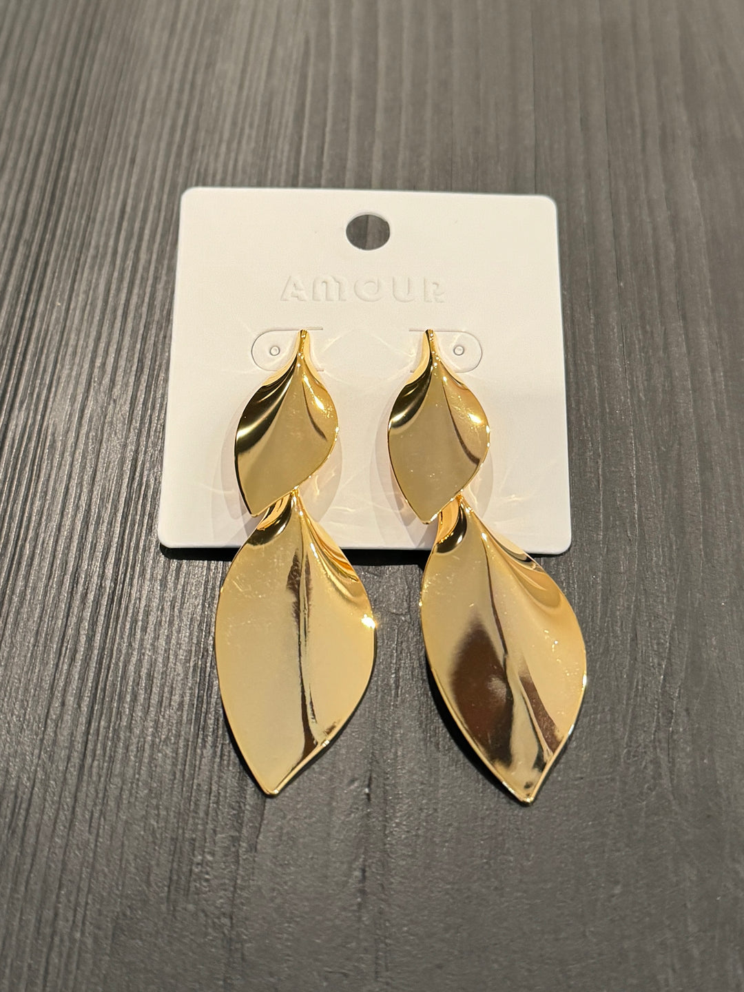 Leaf Shaped Drop Earring