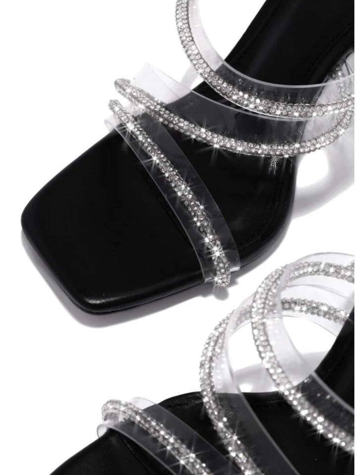 Cinderella Strap Up Heels (Black)