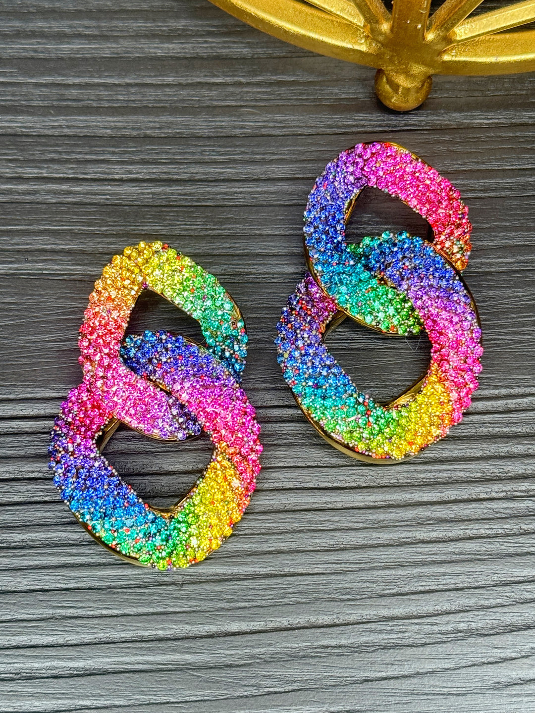 Double Link Earring (Rainbow)