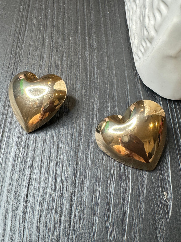 Solid Heart Shape Earrings