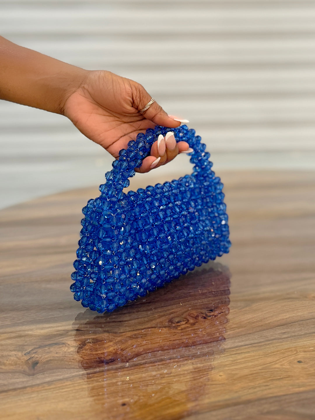 Girlie Beaded Bag (Blue)