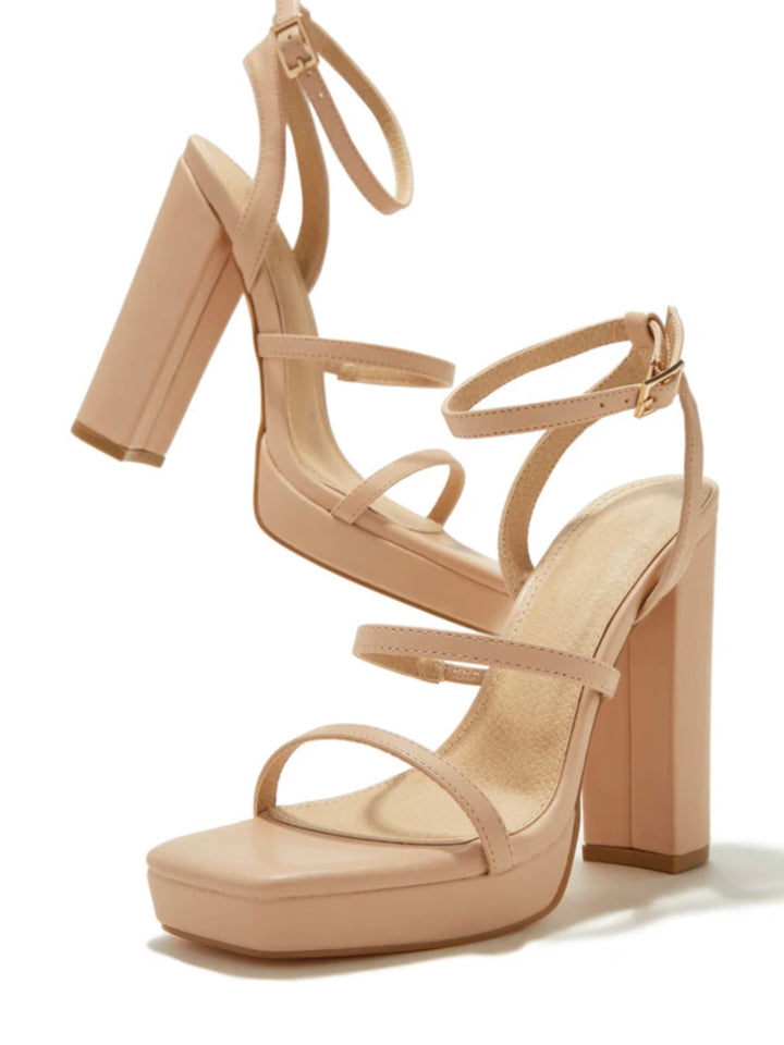 Payton Platform Block Heel (Nude)