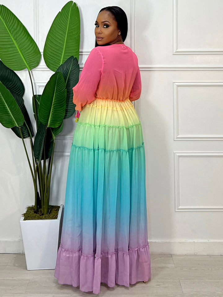 Over the Rainbow Maxi Dress (Ombré)