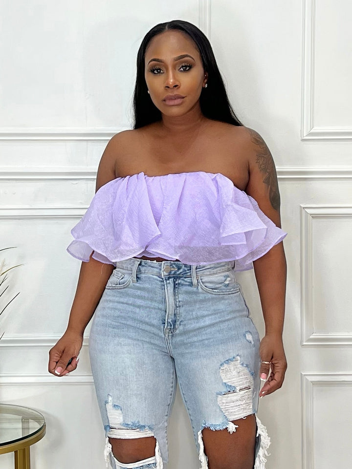 All Layered Crop Top (Lavender)