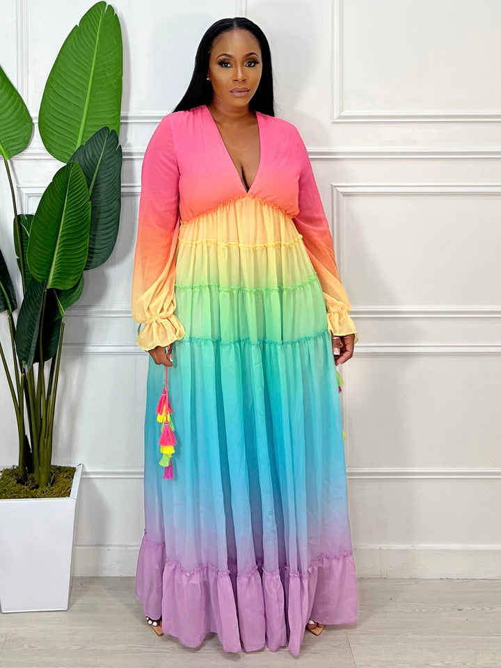 Over the Rainbow Maxi Dress (Ombré)